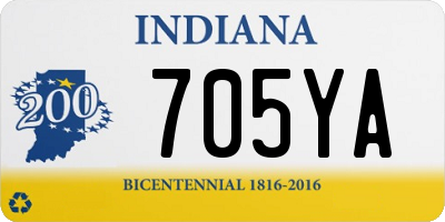 IN license plate 705YA