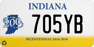 IN license plate 705YB