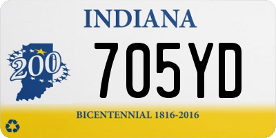 IN license plate 705YD