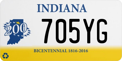 IN license plate 705YG