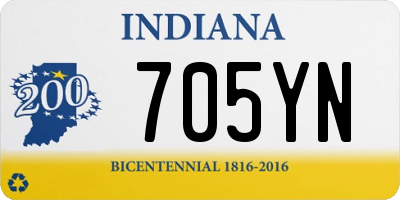 IN license plate 705YN