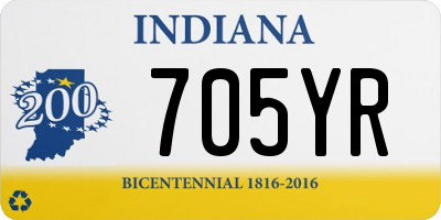 IN license plate 705YR