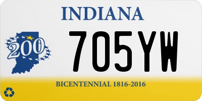 IN license plate 705YW