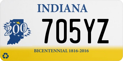 IN license plate 705YZ