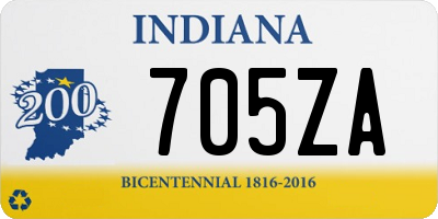 IN license plate 705ZA