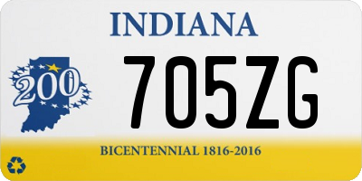 IN license plate 705ZG