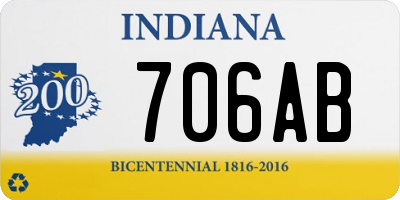 IN license plate 706AB