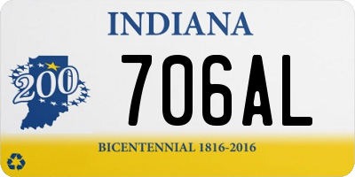 IN license plate 706AL