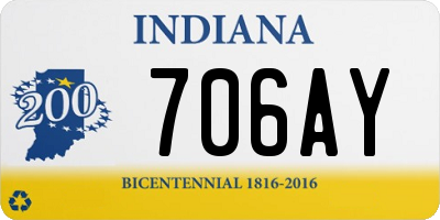 IN license plate 706AY