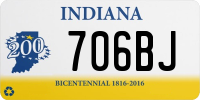 IN license plate 706BJ