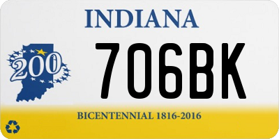 IN license plate 706BK