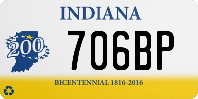 IN license plate 706BP