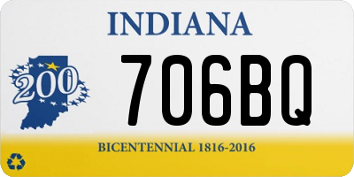 IN license plate 706BQ