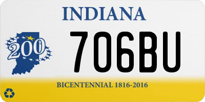 IN license plate 706BU