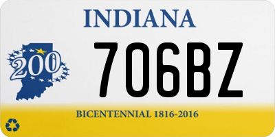 IN license plate 706BZ