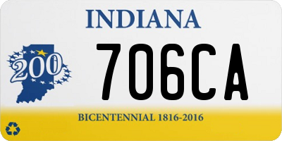 IN license plate 706CA