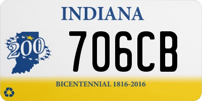 IN license plate 706CB