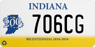 IN license plate 706CG