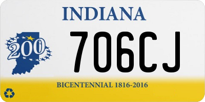 IN license plate 706CJ