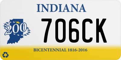 IN license plate 706CK