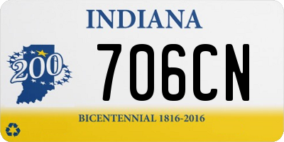 IN license plate 706CN