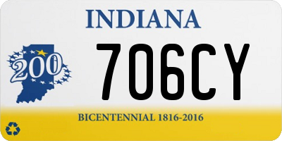 IN license plate 706CY