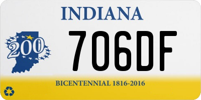 IN license plate 706DF