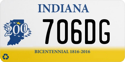 IN license plate 706DG