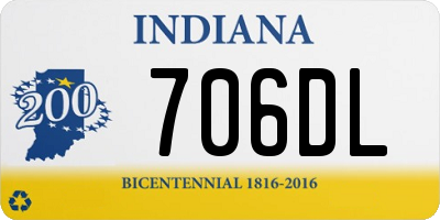 IN license plate 706DL