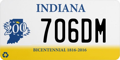 IN license plate 706DM