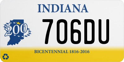 IN license plate 706DU