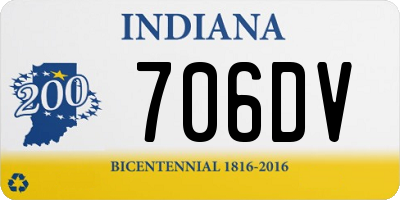 IN license plate 706DV