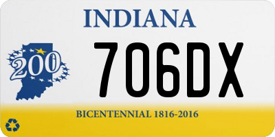 IN license plate 706DX