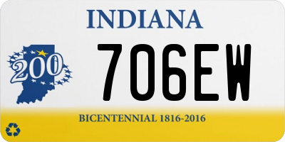 IN license plate 706EW