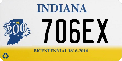 IN license plate 706EX
