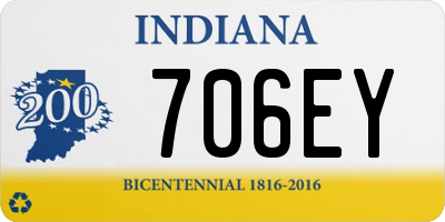 IN license plate 706EY