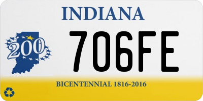 IN license plate 706FE