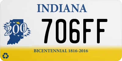 IN license plate 706FF