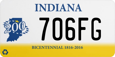 IN license plate 706FG