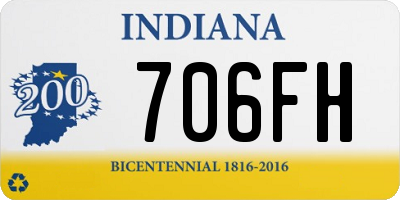 IN license plate 706FH