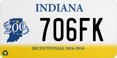 IN license plate 706FK