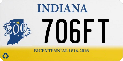 IN license plate 706FT