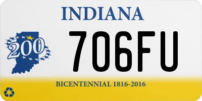 IN license plate 706FU