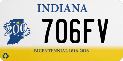 IN license plate 706FV