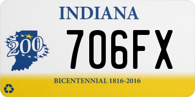 IN license plate 706FX