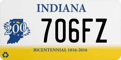 IN license plate 706FZ