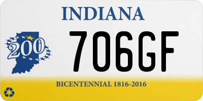 IN license plate 706GF