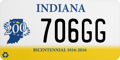 IN license plate 706GG