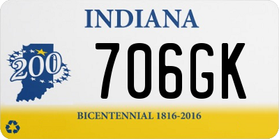 IN license plate 706GK