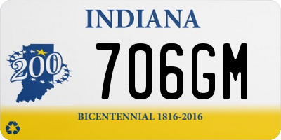 IN license plate 706GM